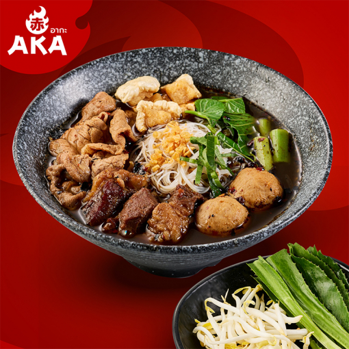 AKA8000002 ก๋วยเตี๋ยวเรือ เนื้อรวม (น้ำ)